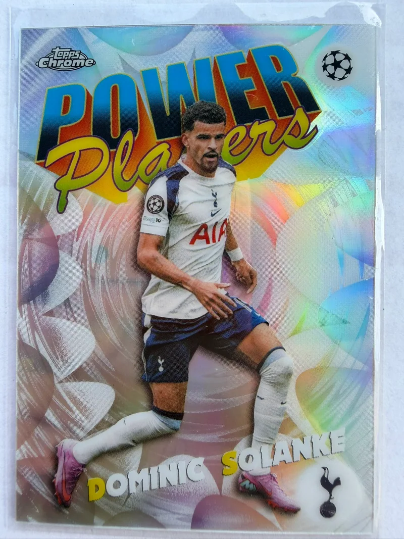Dominic Solanke — Topps Chrome UEFA Club Competitions 2025/26 Power Players, karta PP-10, przód