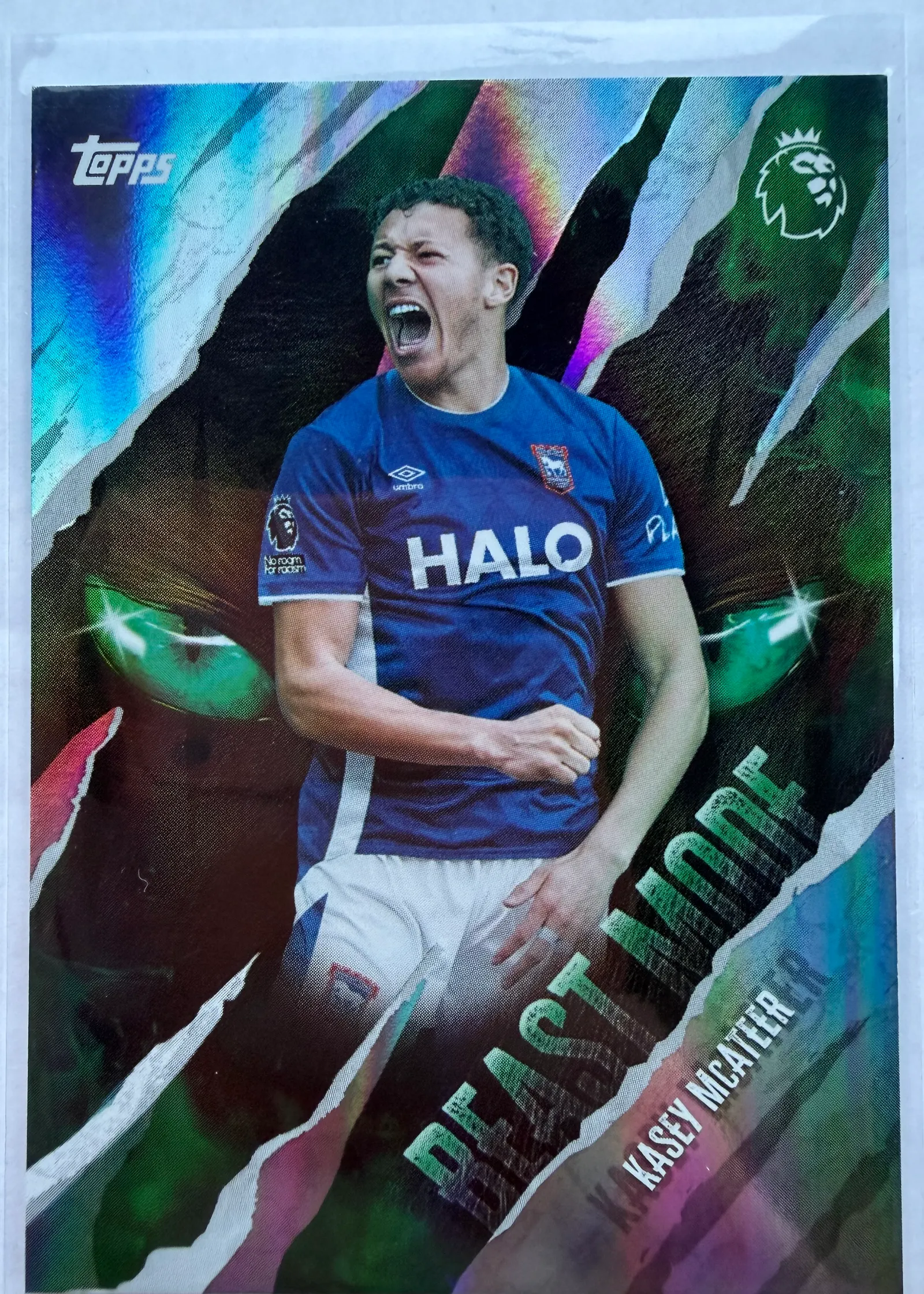 Kasey McAteer, Topps Premier League 2026/27 Beast Mode BM 25 — awers w barwach Ipswich Town