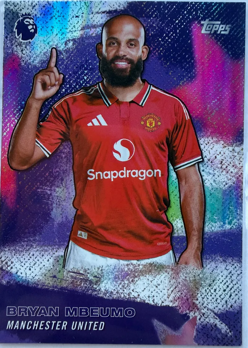 Bryan Mbeumo, Topps Premier League 2026/27 Stars of the Premier League SPL 18 — foliowy awers w barwach Manchesteru United