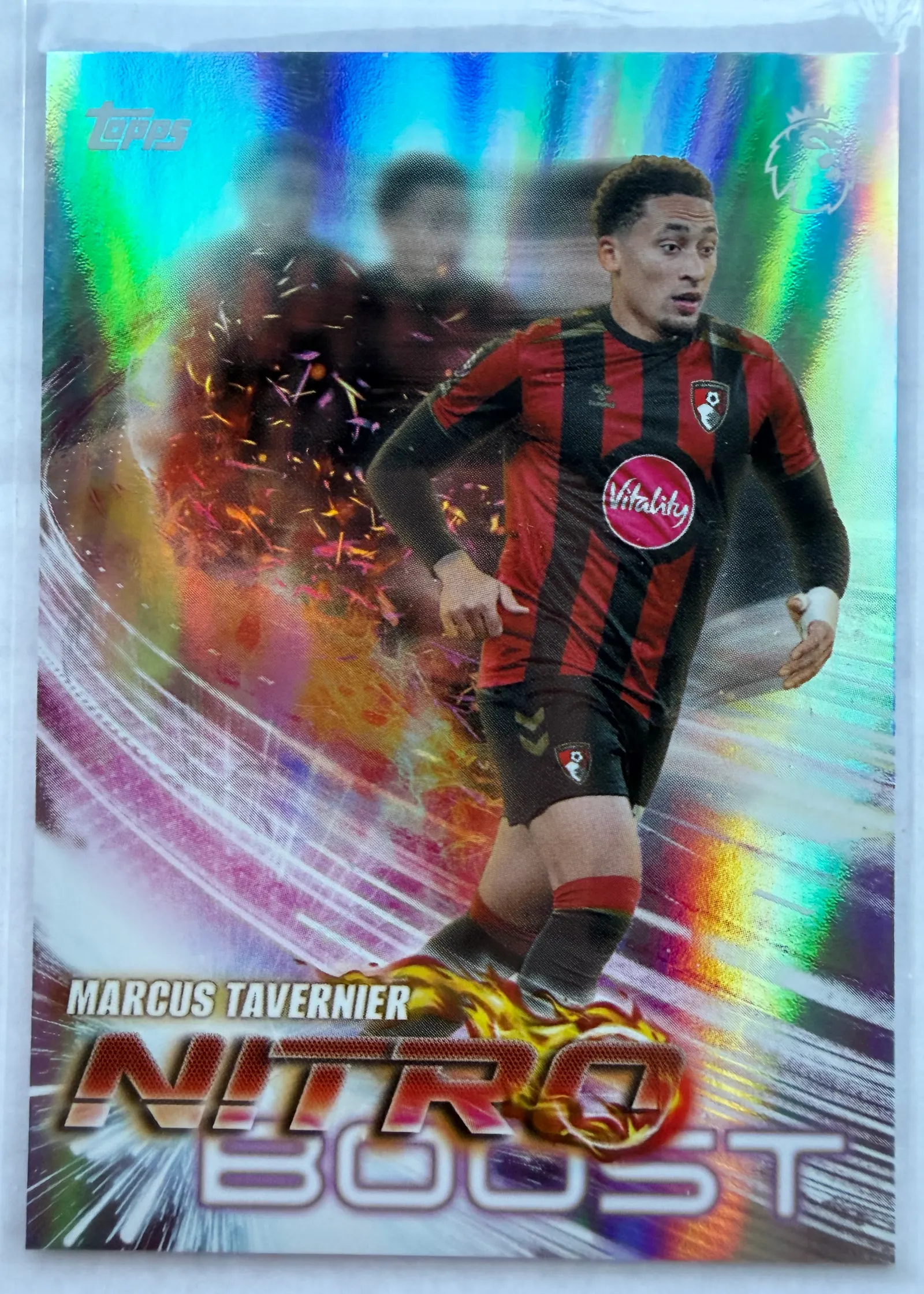 Marcus Tavernier, Topps Premier League 2026/27 Nitro Boost NB 4 — awers w barwach AFC Bournemouth