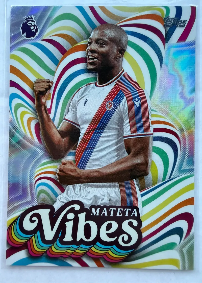 Jean-Philippe Mateta, Topps Premier League 2026/27 Vibes VI 5 — kolorowy foliowy awers w barwach Crystal Palace
